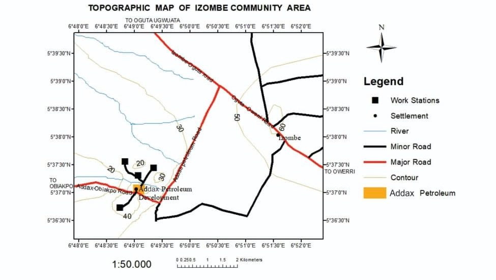 Location of Izombe Community on the maps