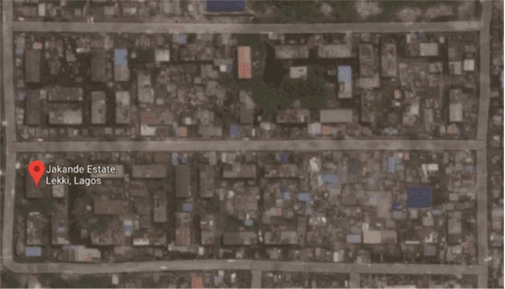 Map Showing Jakande Estate Lekki Lagos