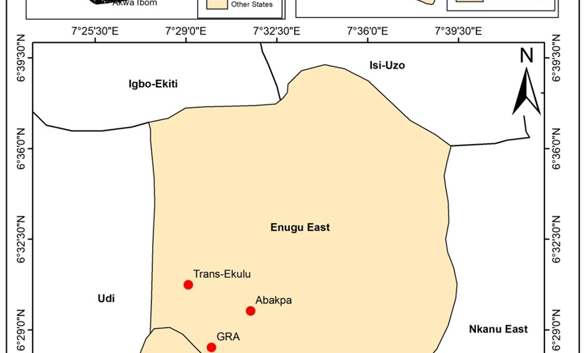 Analysis of Spatial Distribution of Air Pollution Level in Enugu Urban, Enugu State, Nigeria.