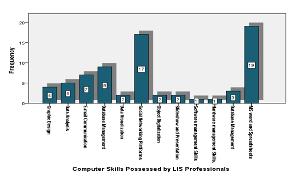 Computer skills possessed by LIS Professionals