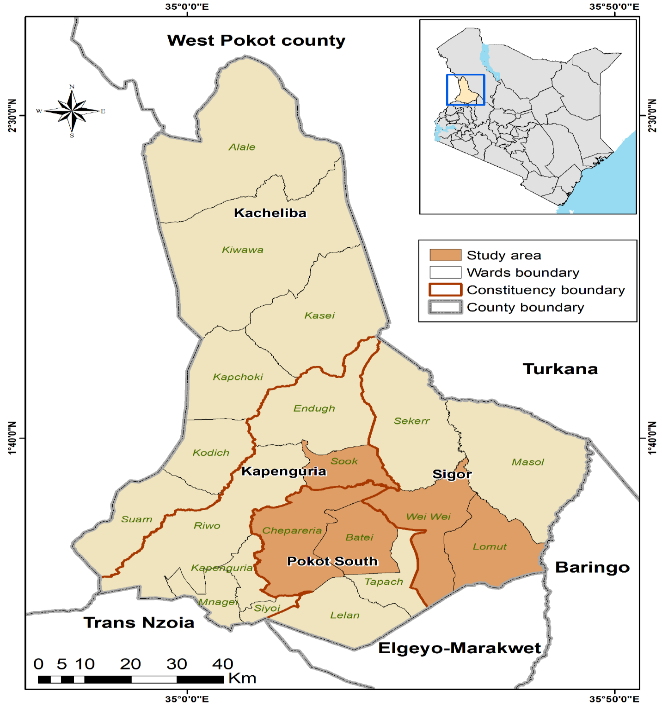The Map of Agro Pastoral Community in West Pokot County
