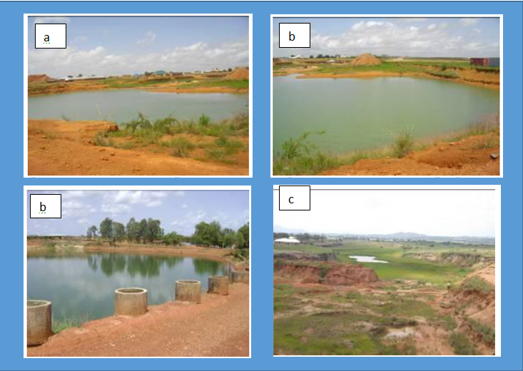 Sections of some mine ponds in residential areas in Jos and environs