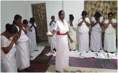 The main nursing mother praying Yatika (Hewawisenthi, P.2021. Sunday Observer