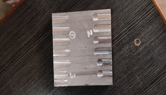 Aluminum plate after Flat cutting using CNC