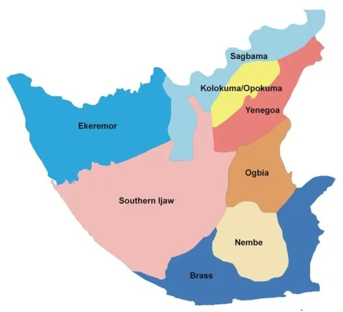 Figure 1: Map of Bayelsa State Showing the Eight (8) Local Government Areas. Adapted from (Brisibe and Pepple, 2018)