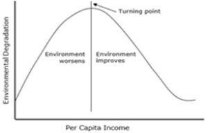 Hypothetical environmental Kuznets curve: a translation of the Kuznets curve to the use of natural resources.
