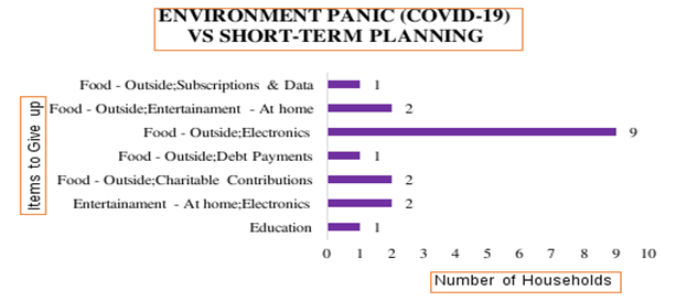 Items given up by the households with short-term planning due to Environmental panic (COVID-19)
