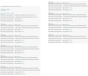 Fig. 2. Split Training and Testing Datasets Code